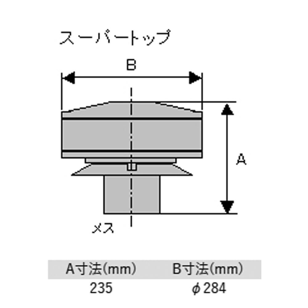 黒耐熱 ステンレス スーパートップ φ106mm ハゼ折り煙突 | 空調・季節
