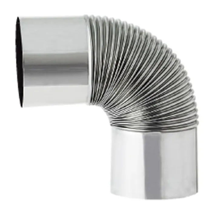 ステンレス エビ曲90° φ110mm ハゼ折り煙突