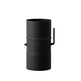 黒耐熱 スチール製 ダンパー φ120mm ハゼ折り煙突