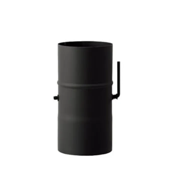 黒耐熱 スチール製 ダンパー φ150mm ハゼ折り煙突