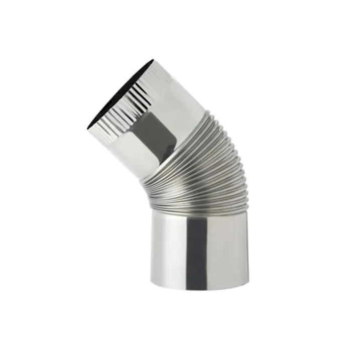 ステンレス エビ曲45° φ100mm ハゼ折り煙突