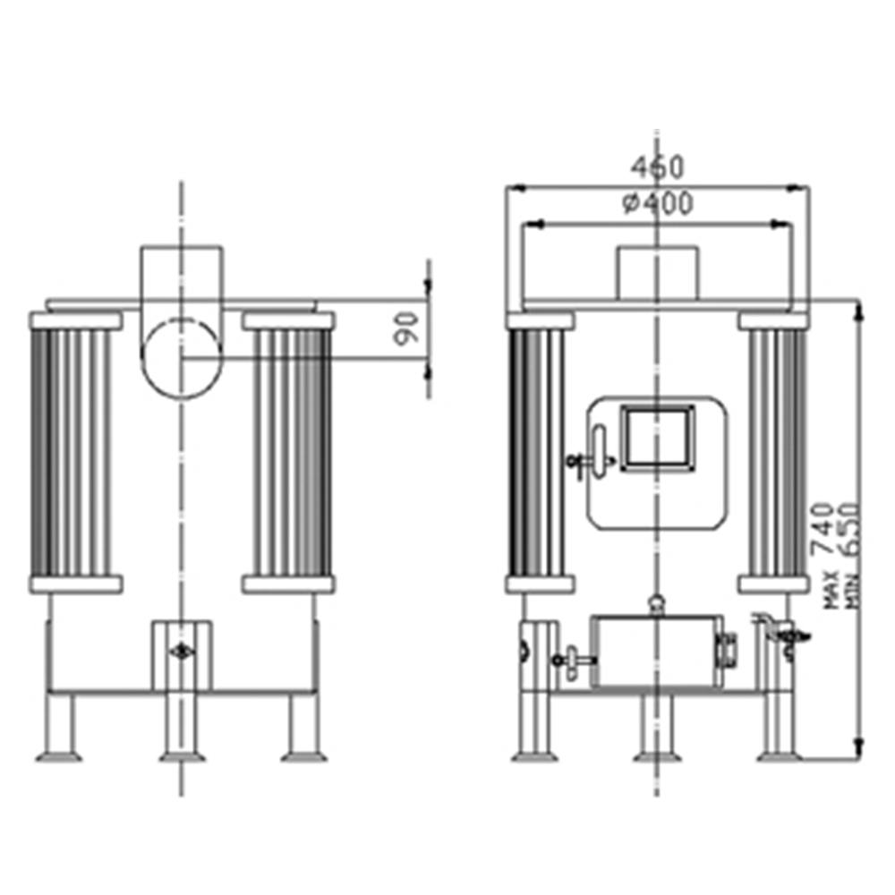 ペレットストーブ YSP-650 煙突径φ120mm | 建築資材 通販