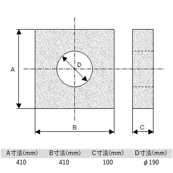 メガネ石 100mm厚 φ170mm用