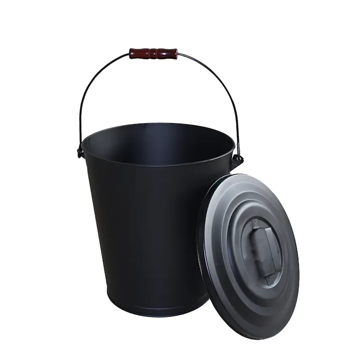 フタ付き灰バケツ A01562BK