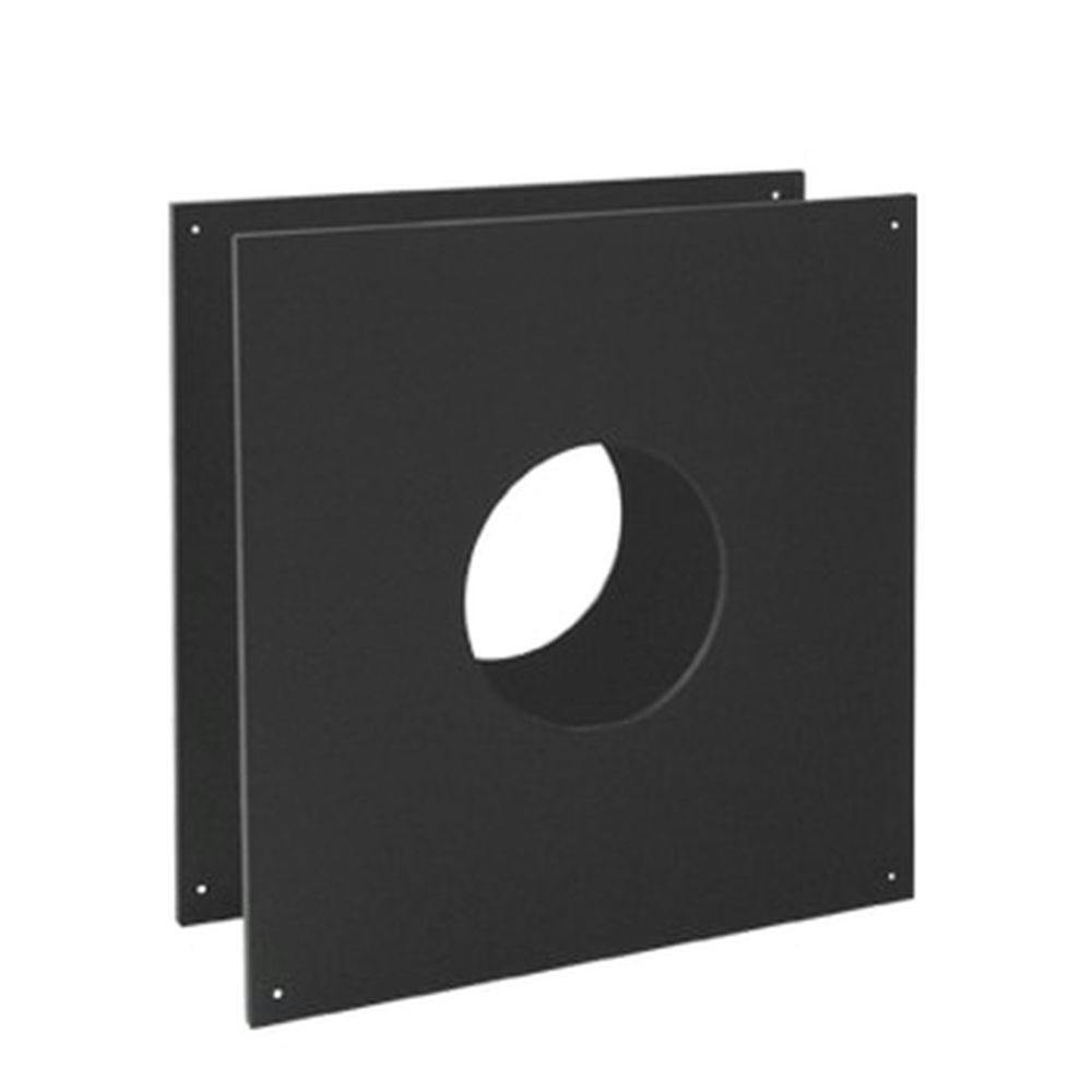 黒耐熱 ステンレス メガネ石カバー φ200mm用 2枚1組 薪ストーブ・煙突