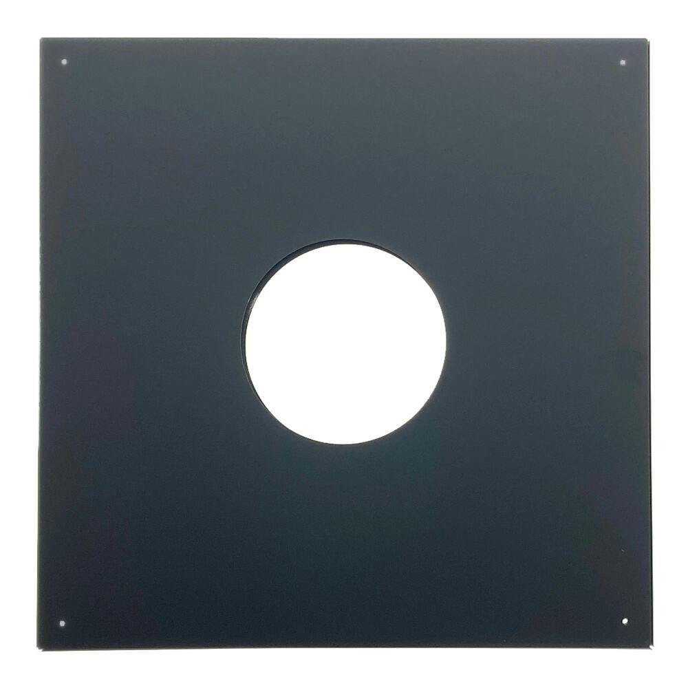 黒耐熱 ステンレス メガネ石カバー φ120mm用 2枚1組 薪ストーブ・煙突