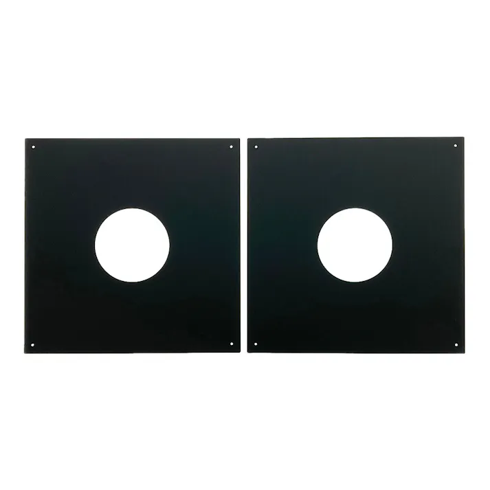 黒耐熱 ステンレス メガネ石カバー φ120mm用 2枚1組