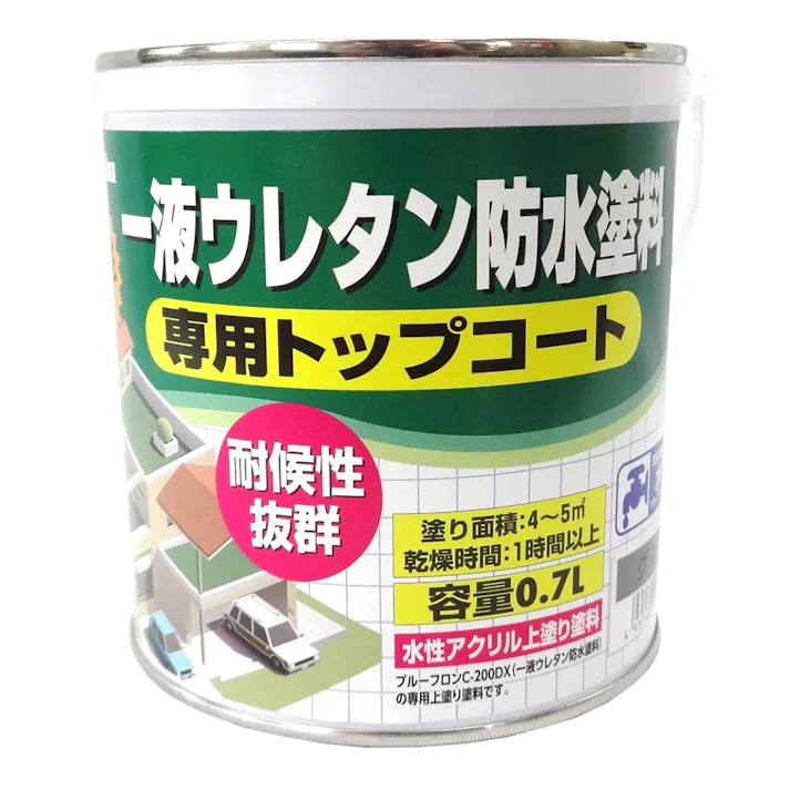 日本特殊塗料 1液ウレタン防水塗料 専用トップコート グレー 0.7L【別送品】