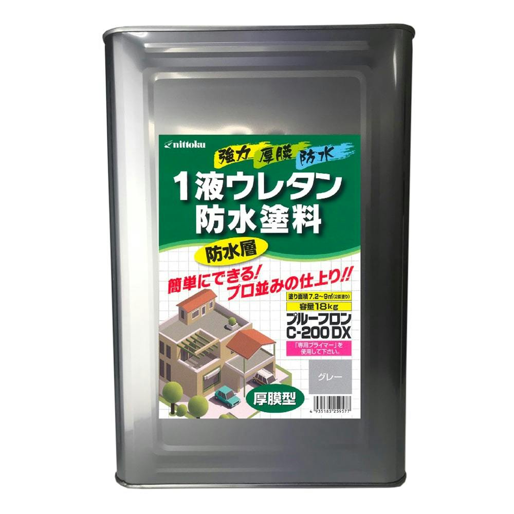 日本特殊塗料 1液ウレタン防水塗料 プルーフロンC-200DX グレー 18kg