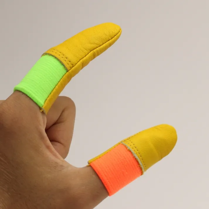 【CAINZ-DASH】ウインセス 牛革指サック 男性 親指用 オレンジ (10本入り) 4017M1-OR【別送品】