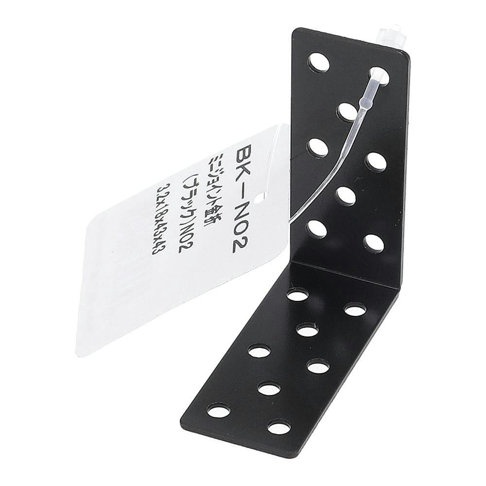ミニジョイント金折 ブラック 2×18×43×43mm 補強金具 ミニジョイント金折 ブラック 2×18×43×43mm 補強金具