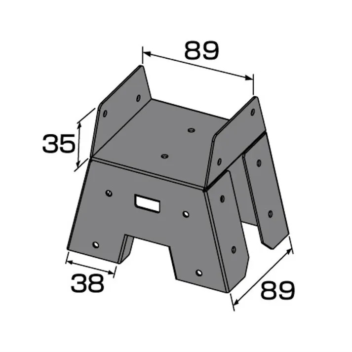 ソーホースブラケット 2個セット 亜鉛黒