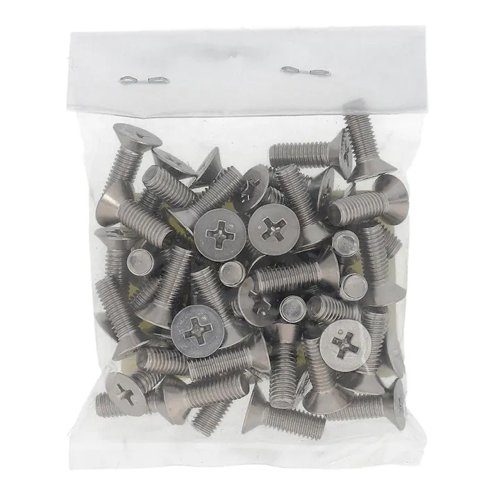 小ねじ 皿 ステンレス 62-550 M5×15mm 50本入 袋売