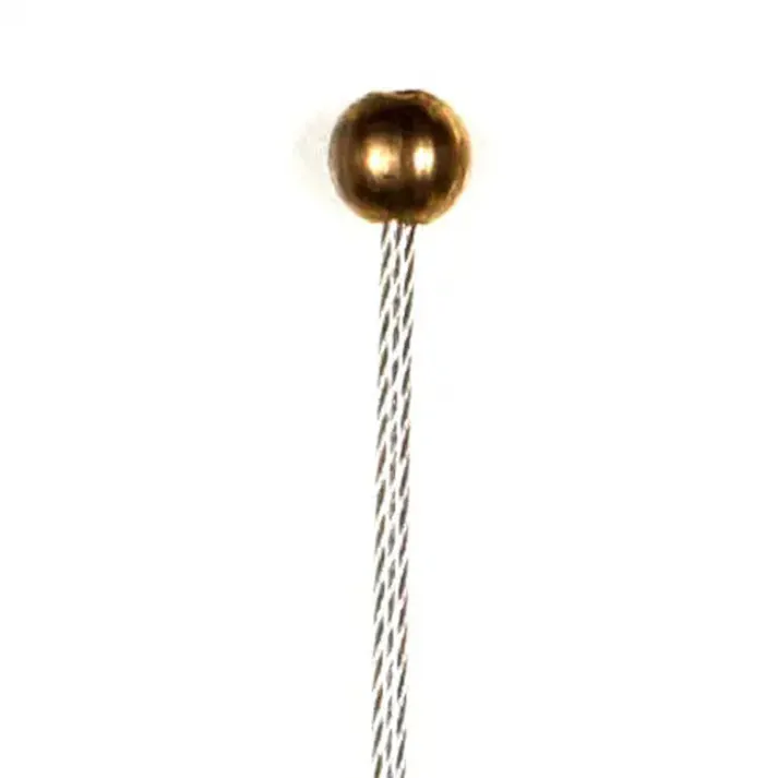 ワイヤーパーツ ステンワイヤー 真鍮ボール+ハンダ 1.0mm-1m 72-205