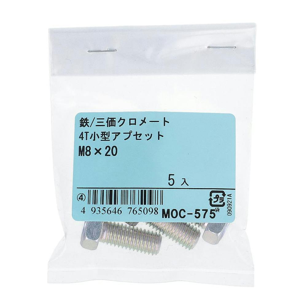 4T小型アプセット 鉄/三価クロメート M8×20mm 5入