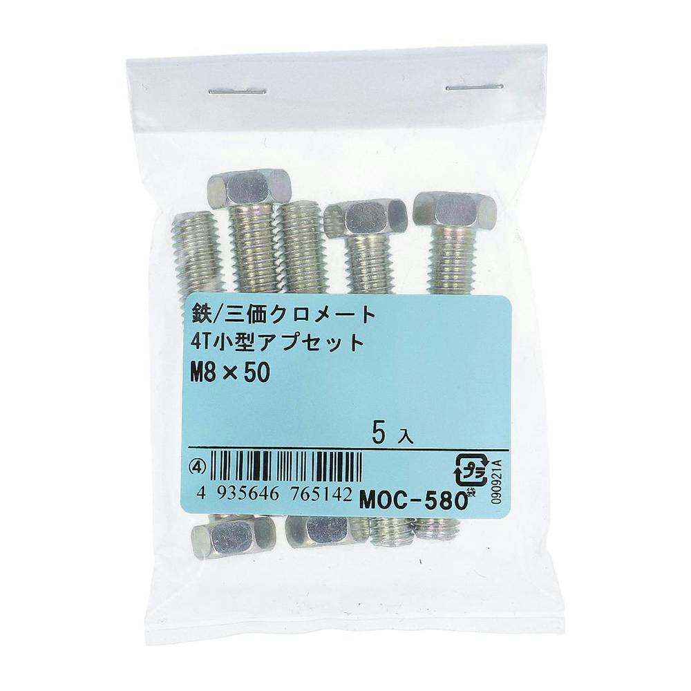 4T小型アプセット 鉄/三価クロメート M8×50mm 5入