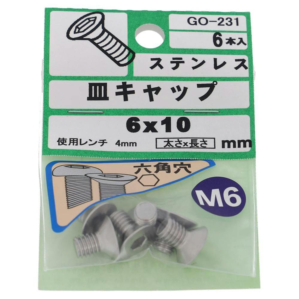 MLbv XeX GO-231 M6×10mm 6{ Xei{gj