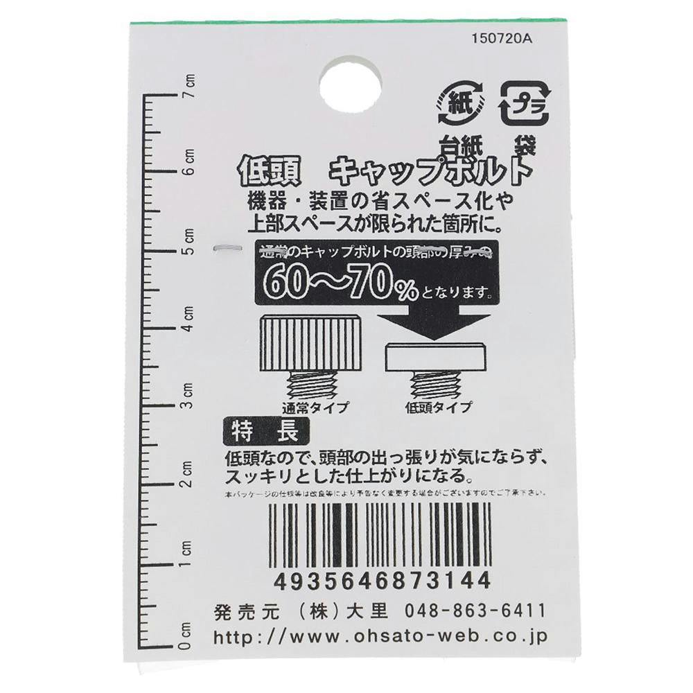 六角穴付ボルト ステンレス 低頭 GO-314 5×25mm 2本入 | ねじ