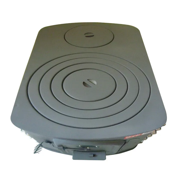 角型薪ストーブ ガード付ワイド グレー(煙突別売)【別送品】