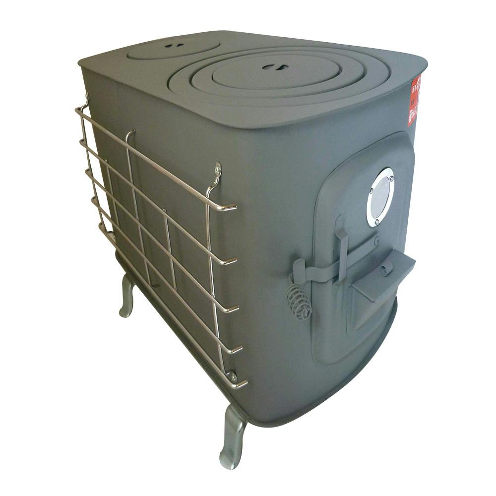 角型薪ストーブ ガード付 うしろ煙突式(煙突別売)【別送品】 | 空調