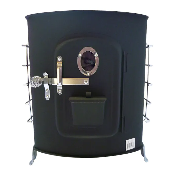 角型薪ストーブ ガード付ワイド ブラック(煙突別売)【別送品】