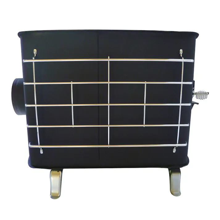 角型薪ストーブ ガード付ワイド ブラック(煙突別売)【別送品】