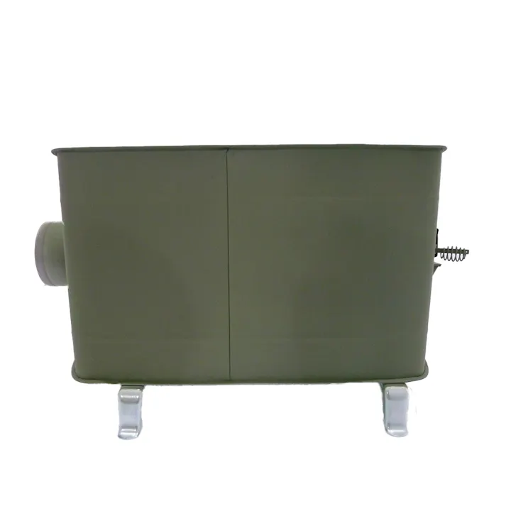 角型ストーブガードなしワイド オリーブ 煙突別売【別送品】