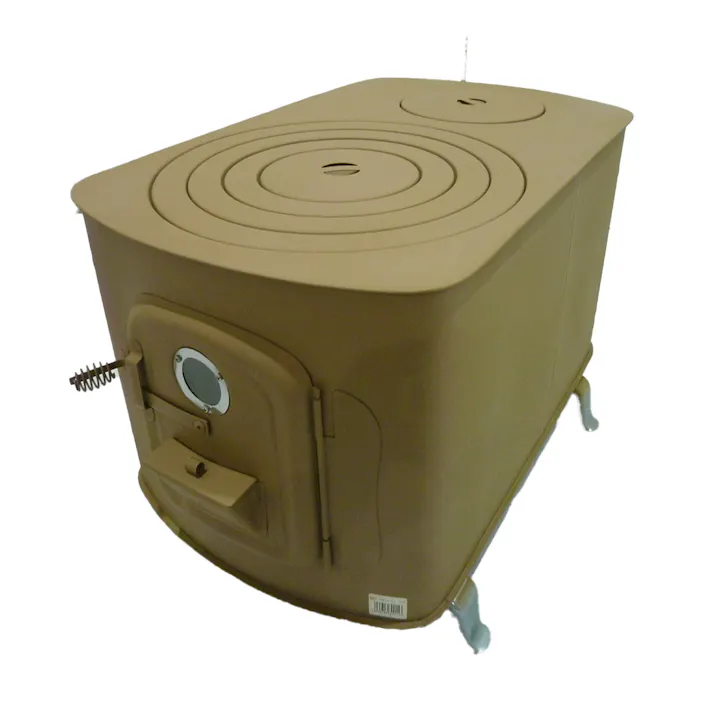 角型ストーブガードなしワイド ベージュ 煙突別売【別送品】