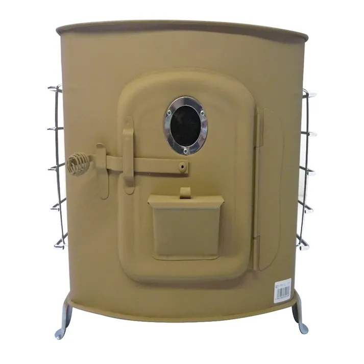 角型薪ストーブ ガード付ワイド ベージュ(煙突別売)【別送品】