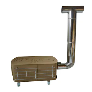 角型薪ストーブパック 煙突セット ベージュ【別送品】