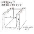 U字溝グレーチング HGU90-25【別送品】