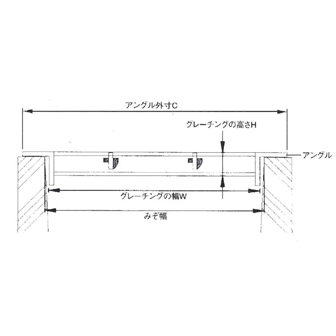 U字溝グレーチング HGU240-25L40【別送品】