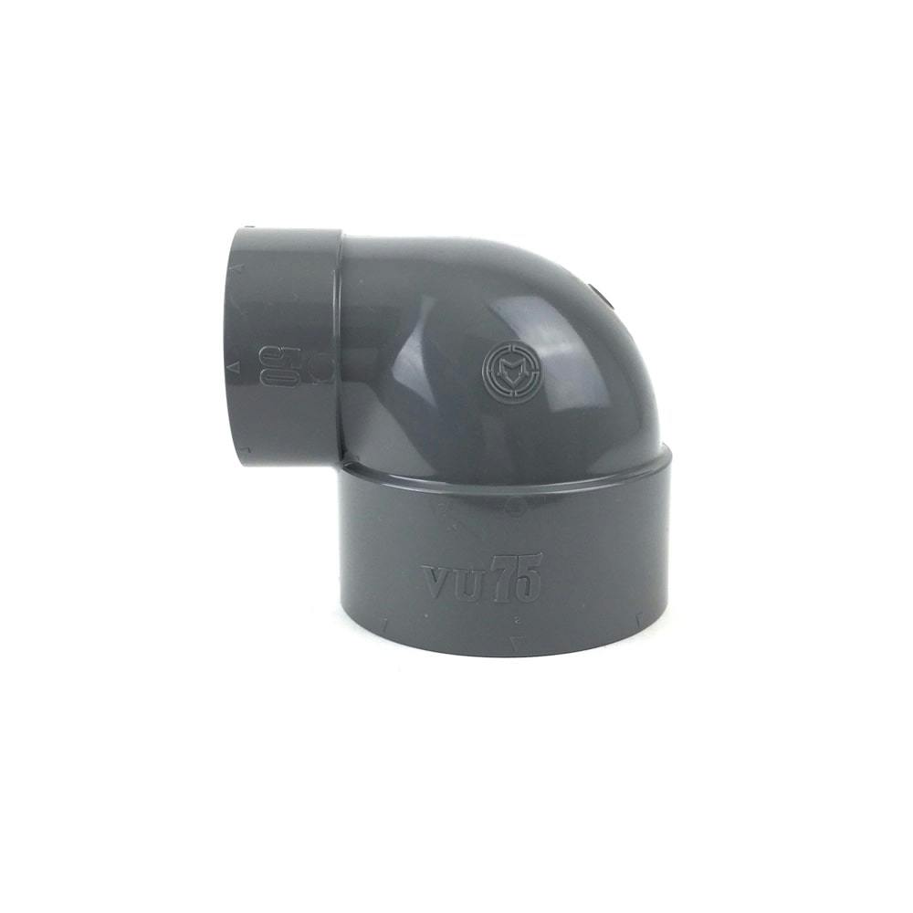 VU継手 異径エルボ 75×50 塩ビ給水管 VU継手 異径エルボ 75×50 塩ビ給水管