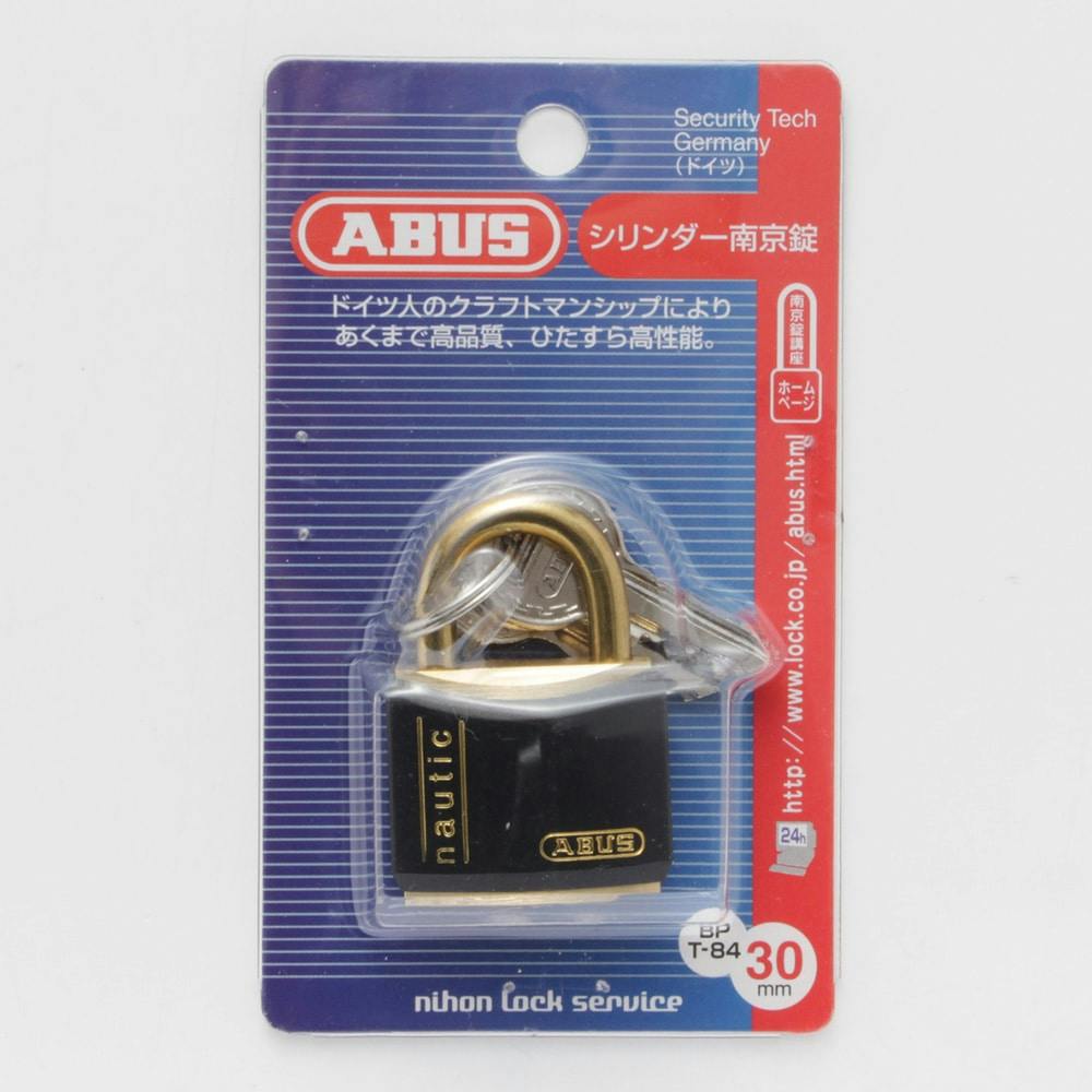 ABUS シリンダー樹脂カバー付南京錠 BPT84 30mm