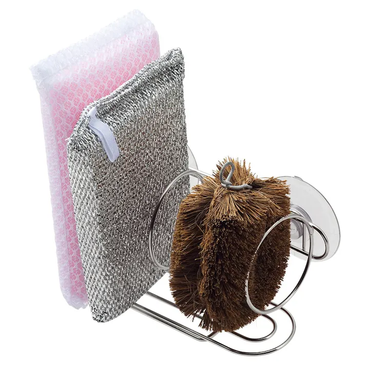 ステンレス製 タワシ&スポンジラック(JK35)