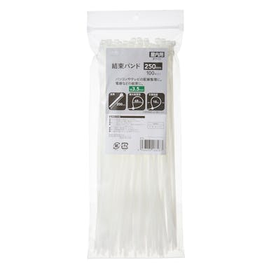 結束バンド 屋内用 ホワイト TY-01 幅3.5mm×250mm 100本入り