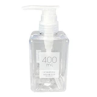 PET詰替ボトル ポンプタイプ 400ml クリア