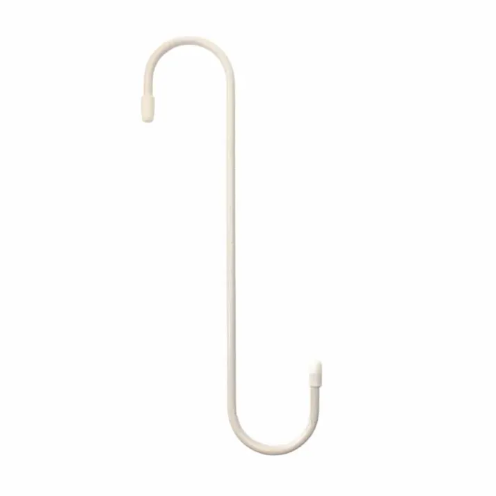 スチールSフック 24cm 2個 アイボリー