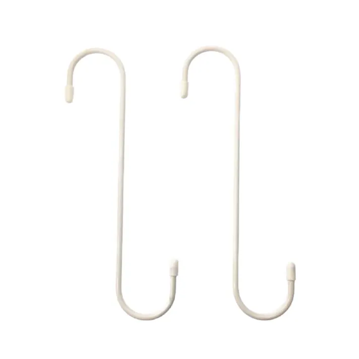スチールSフック 24cm 2個 アイボリー