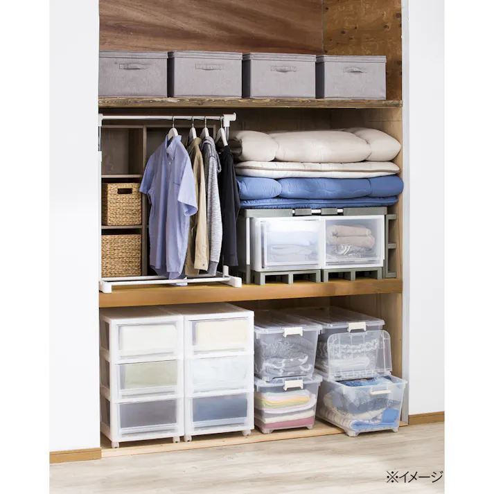 押入れロングチェスト 3段 幅40×奥行74×高さ64.5cm【別送品】