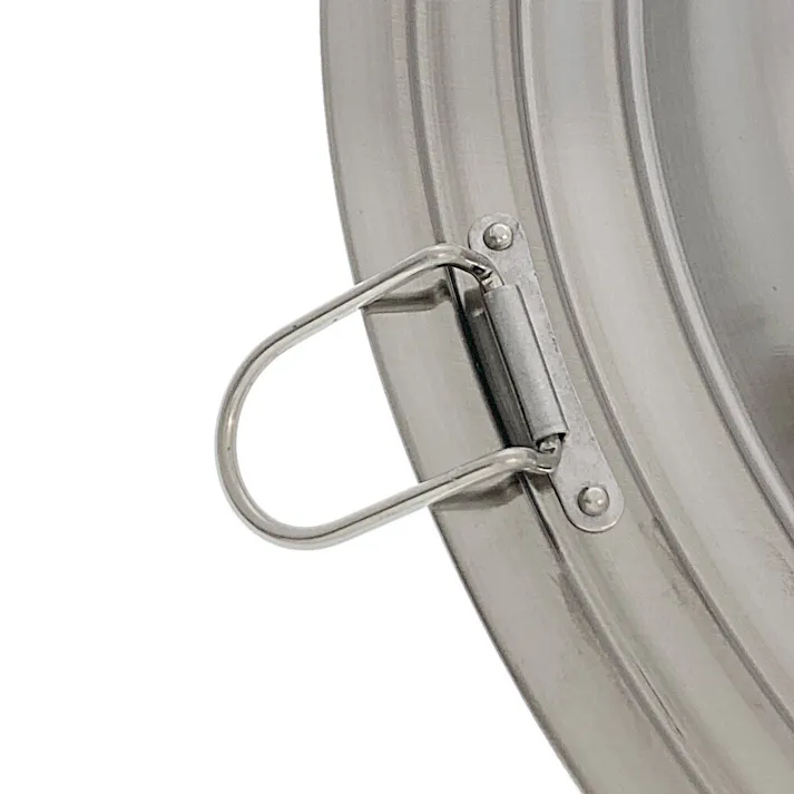 ステンレス製ガラス窓付きフライパンカバー M