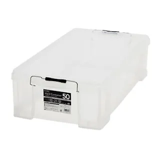カインズ フタ付ハードコンテナ #50 クリア 幅42.5cm 奥行71.6cm 高さ20.8cm