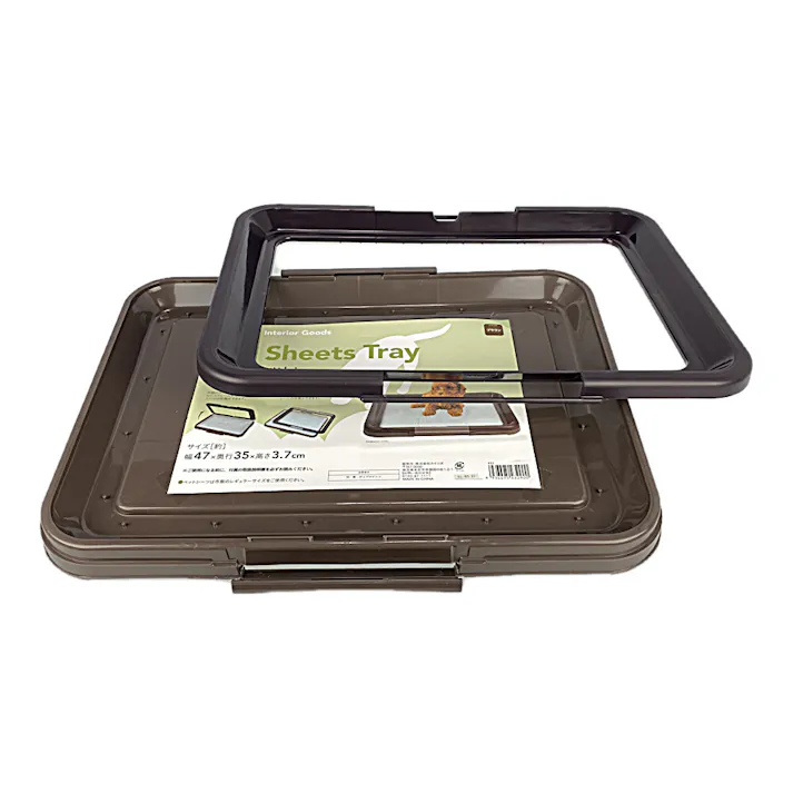 カインズ ペットシーツトレー ブラウン レギュラー 幅47cm 奥行35cm 高さ3.7cm ペットシート用トレー ペット用トイレ