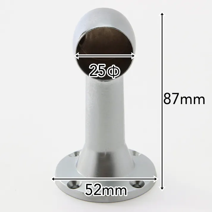 ステンレスパイプ用首長 ブラケット25φミリ用 止