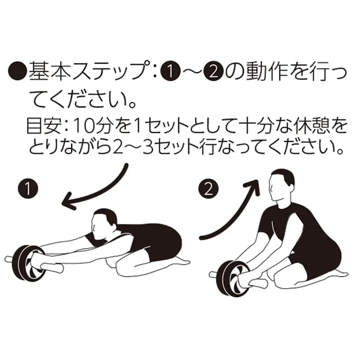 カインズ ダブルホイールローラー DHR-1719BK 幅25cm 奥行19cm 高さ19cm 腹筋トレーニング 背筋トレーニング トレーニング器具