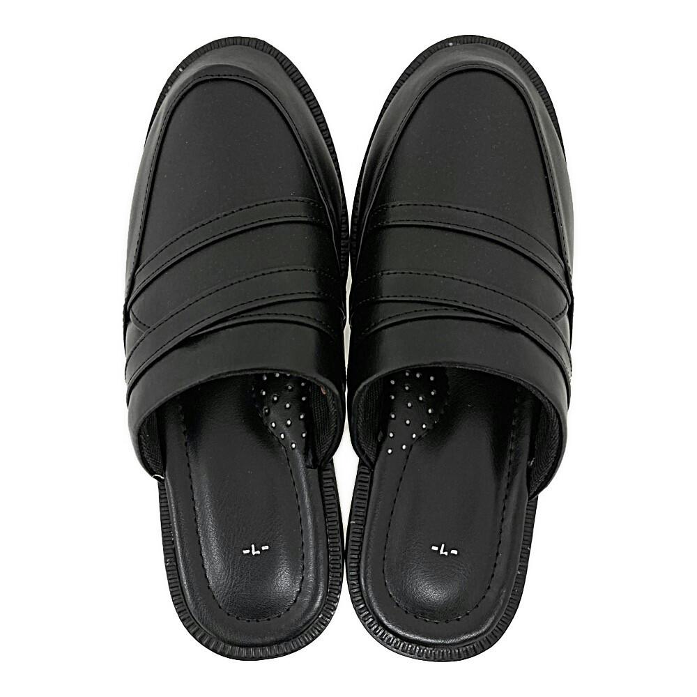 【希少】que 新品　ブラック　サンダル　本日限定セール ファッションレター Fashion Letter 日本製厚底サボサンダル