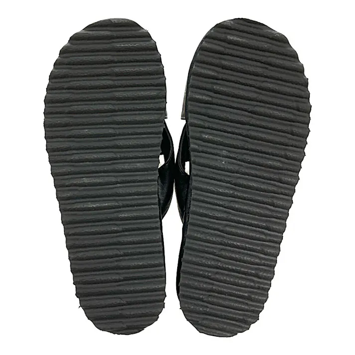 足裏刺激サンダルつぶつぶインソール ブラック KS-26