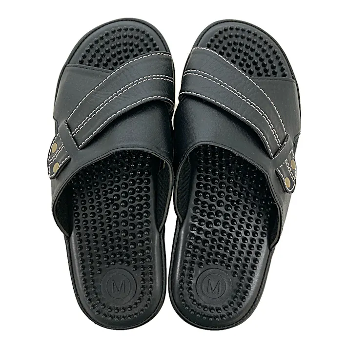 足裏刺激サンダルつぶつぶインソール ブラック KS-26