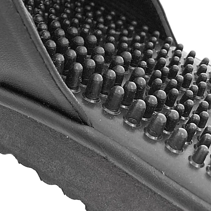 足裏刺激サンダルつぶつぶインソール ブラック KS-26