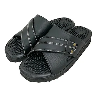 足裏刺激サンダルつぶつぶインソール ブラック KS-28